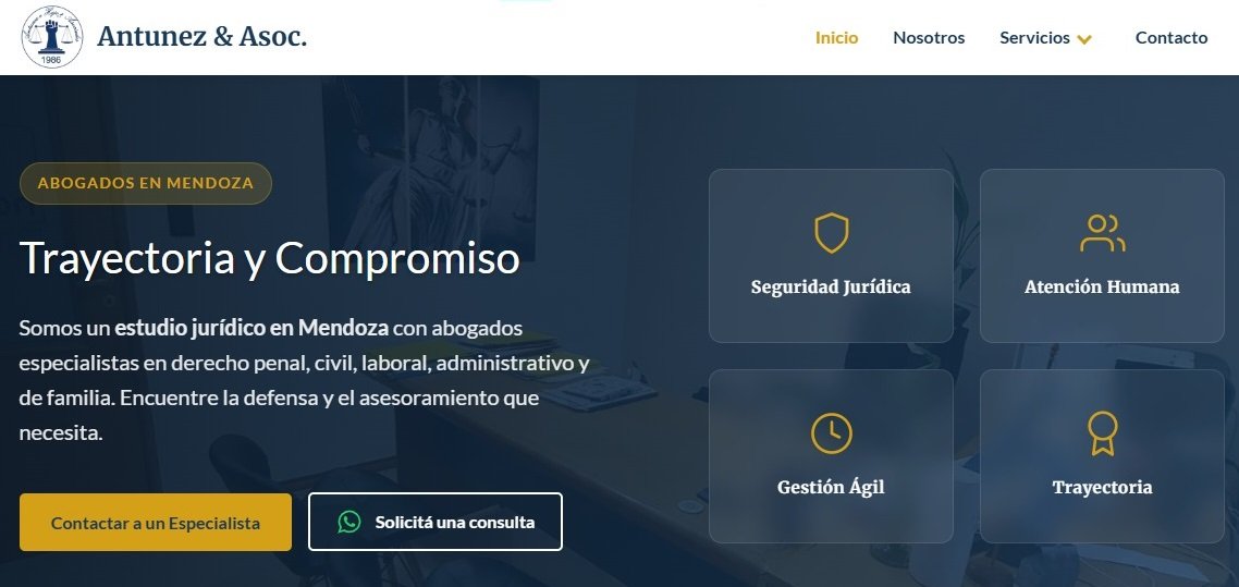 Diseño Web Estudio Jurídico Antunez